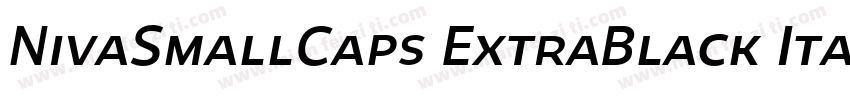 NivaSmallCaps ExtraBlack Italic字体转换